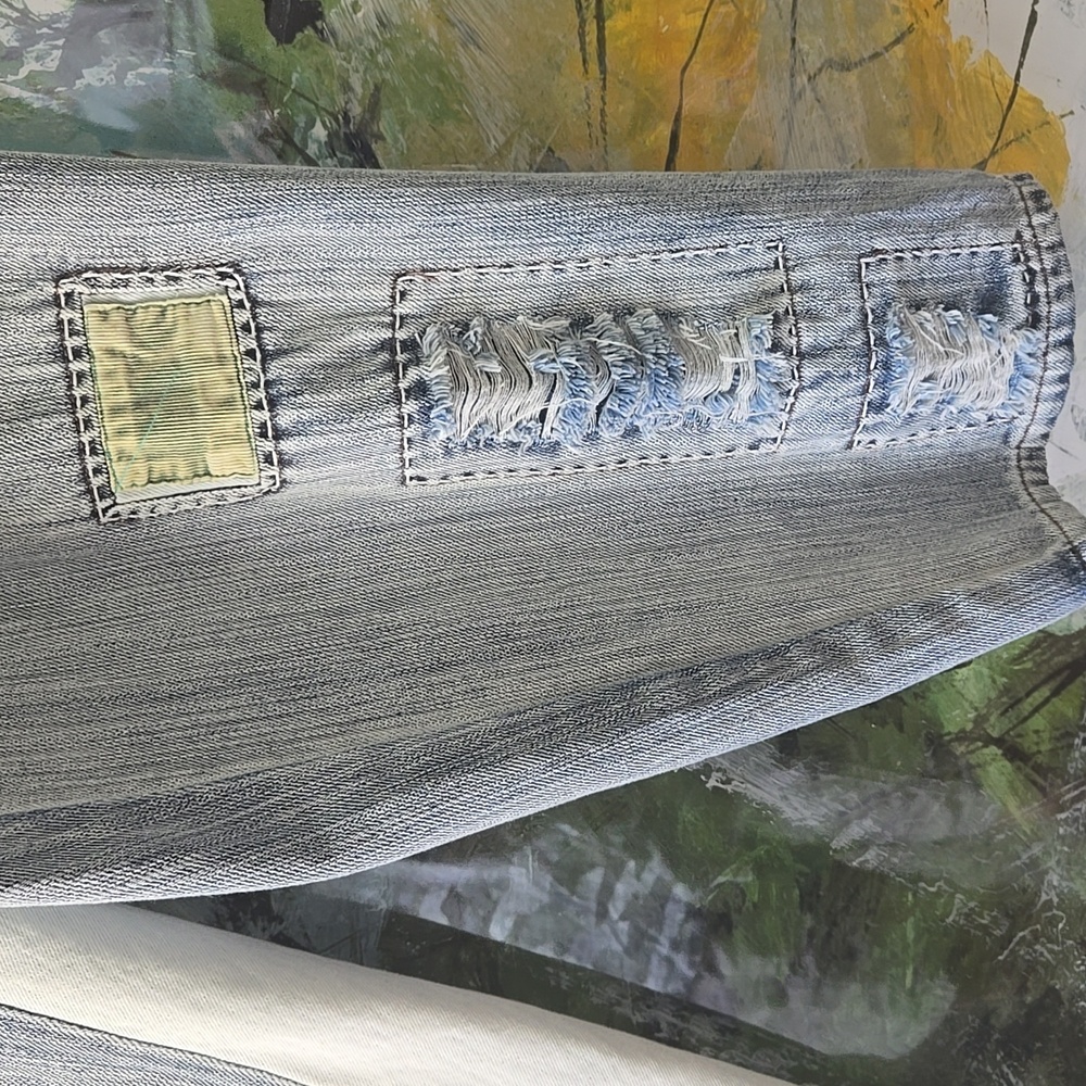 Oli & Hali Patchwork Distressed Jeans EUC - Picture 6 of 12